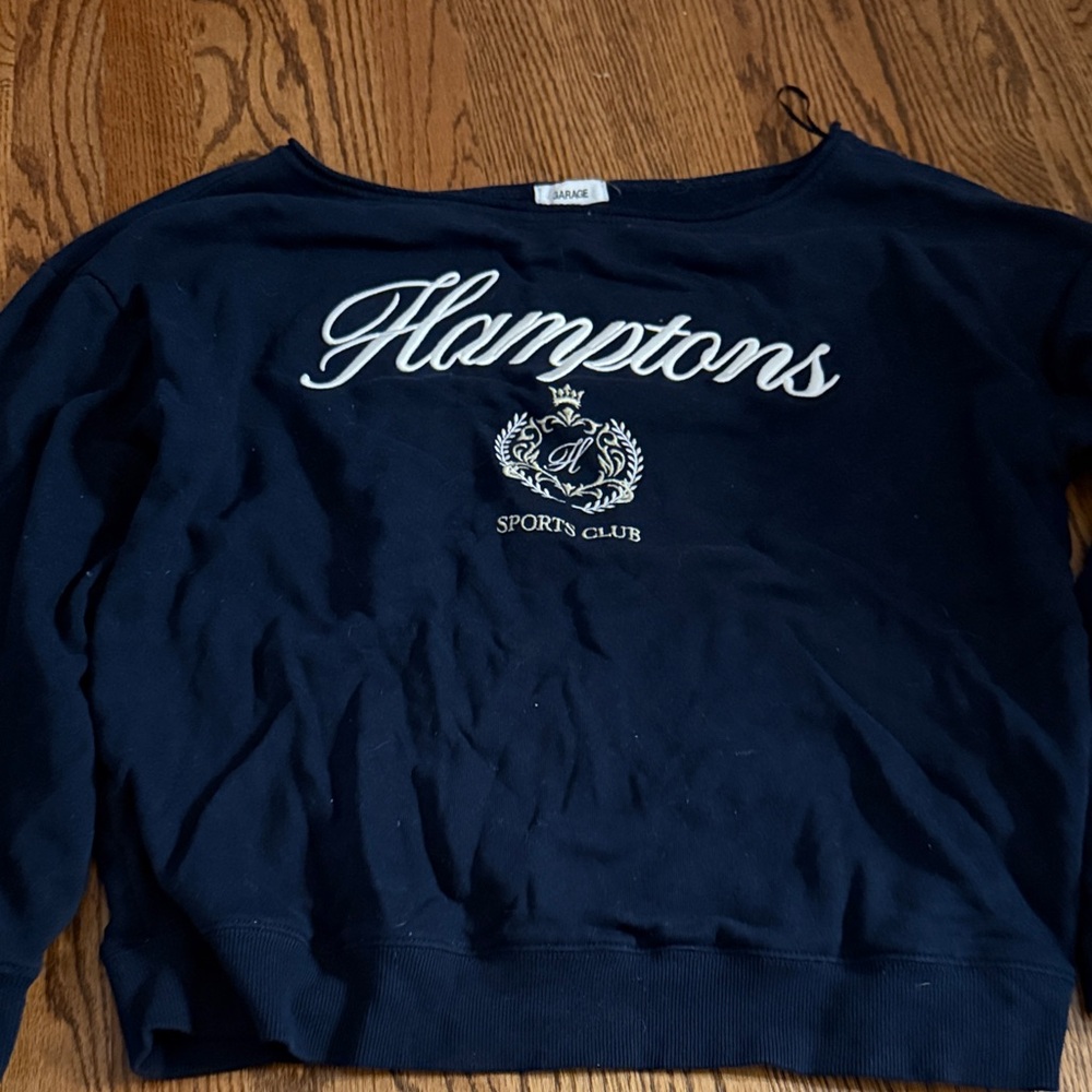 Garage Navy Blue Crew Neck Sweater
